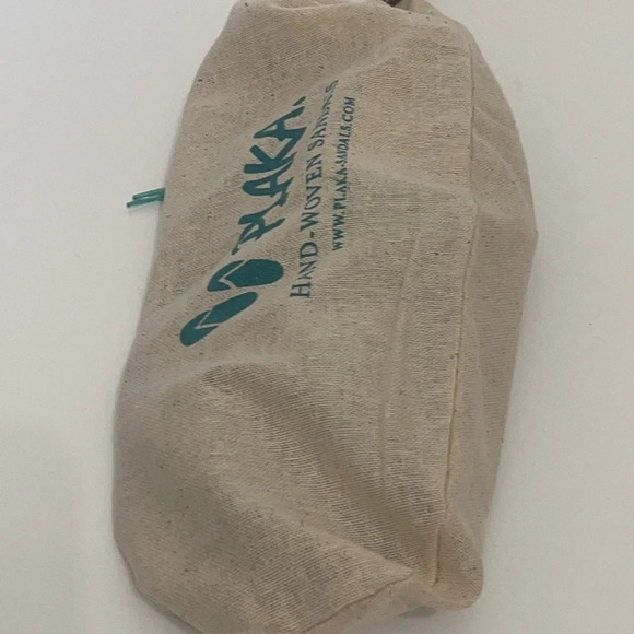 Plaka Flip Flops Thong Sandals Teal Brown size 6 / free toe ring - Picture 11 of 16